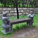 Скамейки на территории Храма Шаолинь